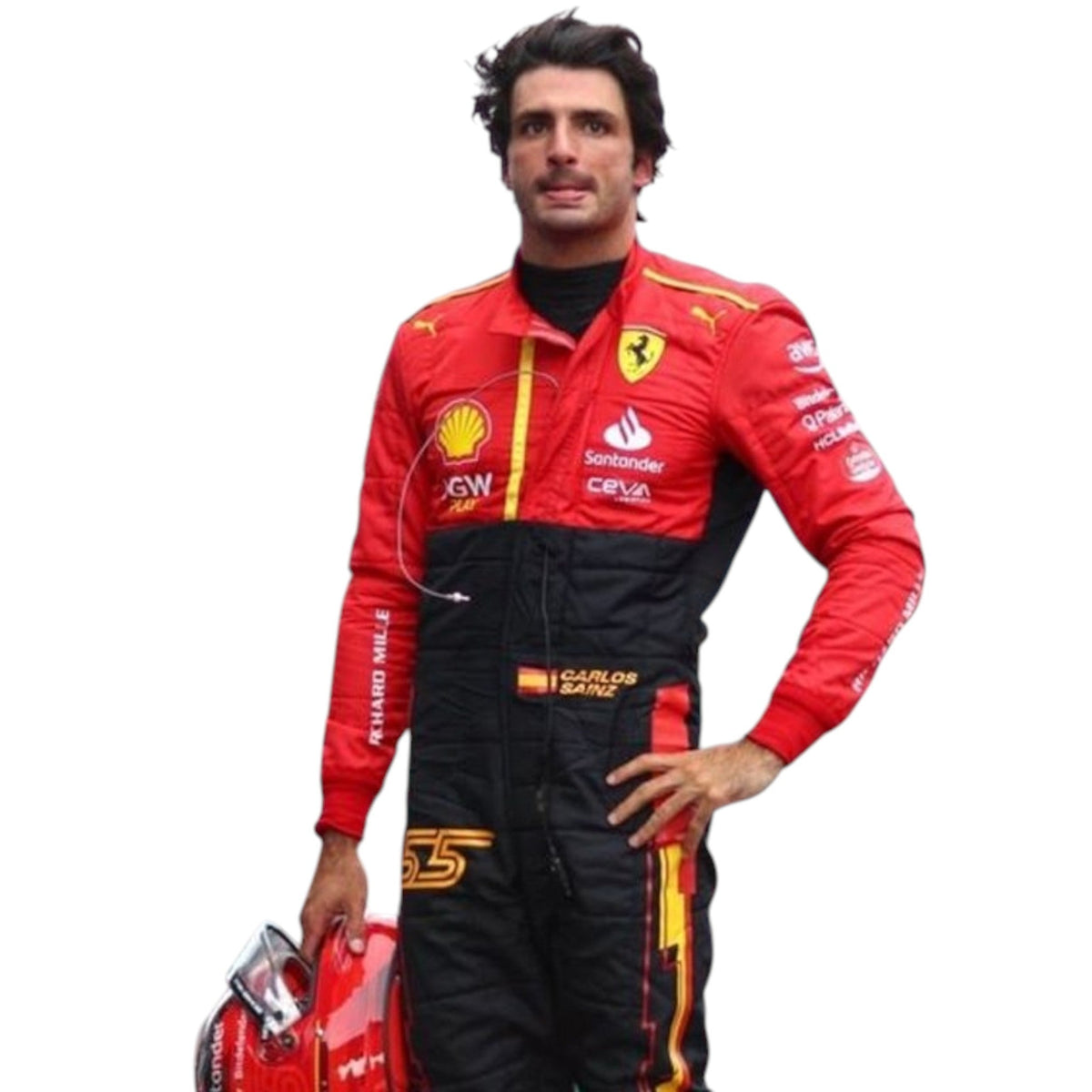 Carlos Sainz 2023 Ferrari Spain GP F1 Race Suit - Trending Racegears image 2