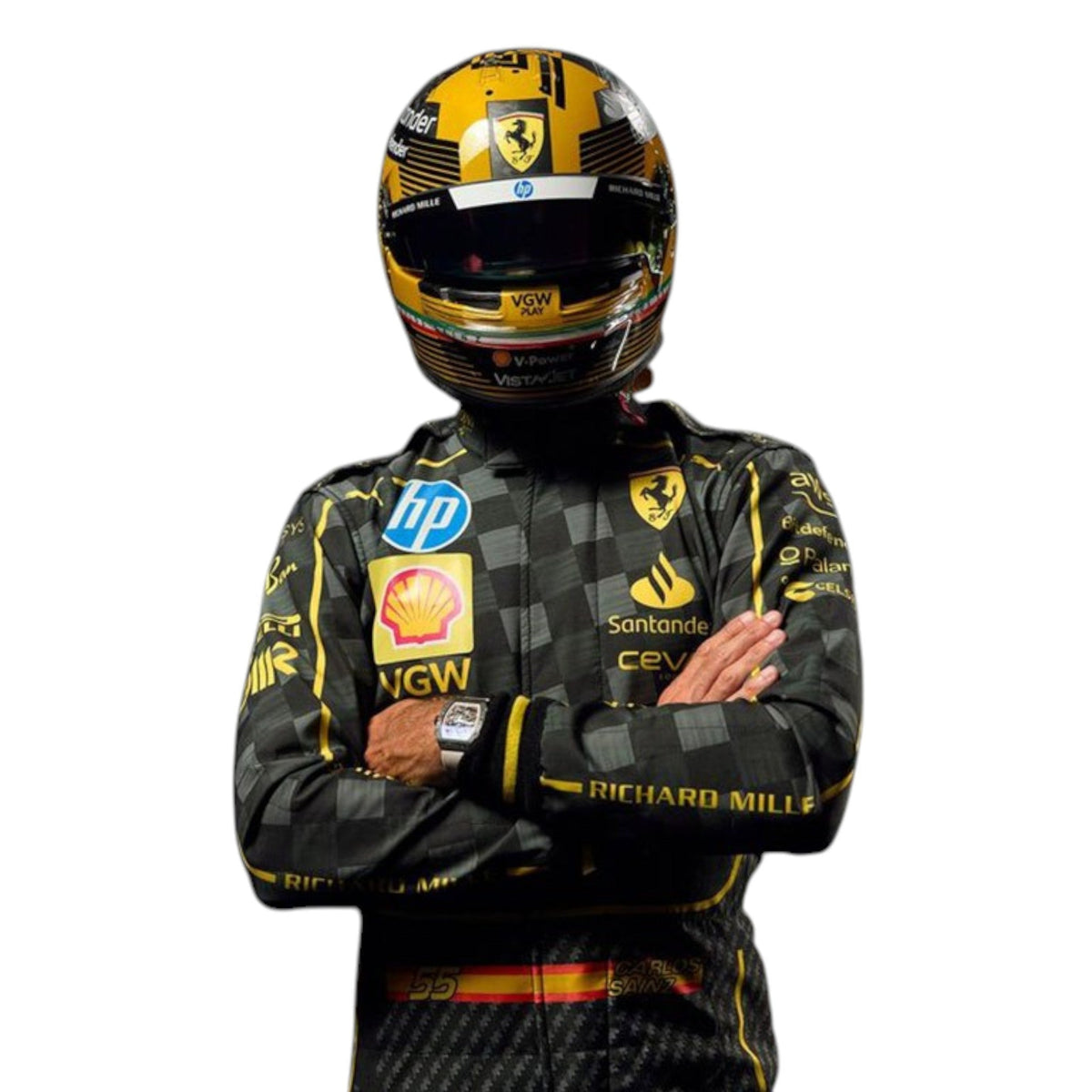 Carlos Sainz 2024 Ferrari Monza GP F1 Race Suit - Trending Racegears image 1
