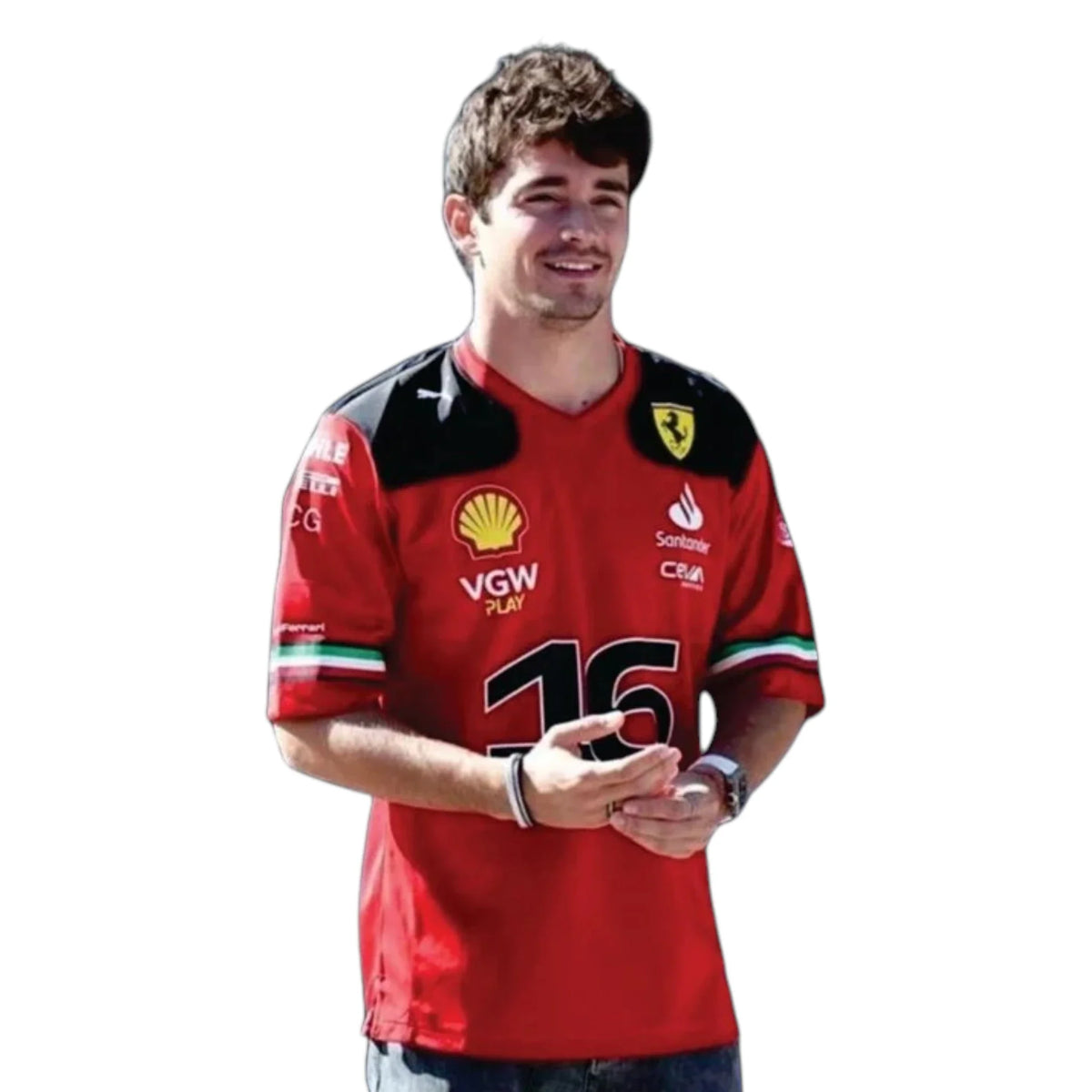 Charles Leclerc 2023 Ferrari F1 Racing T-Shirt - Trending Racegears image 1