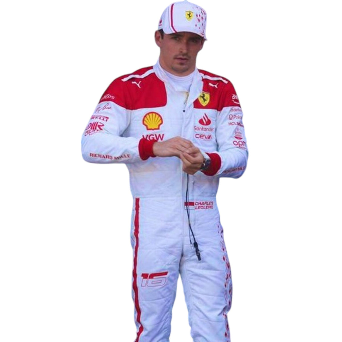Charles Leclerc 2023 Ferrari Monaco GP F1 Race Suit - Trending Racegears image 1