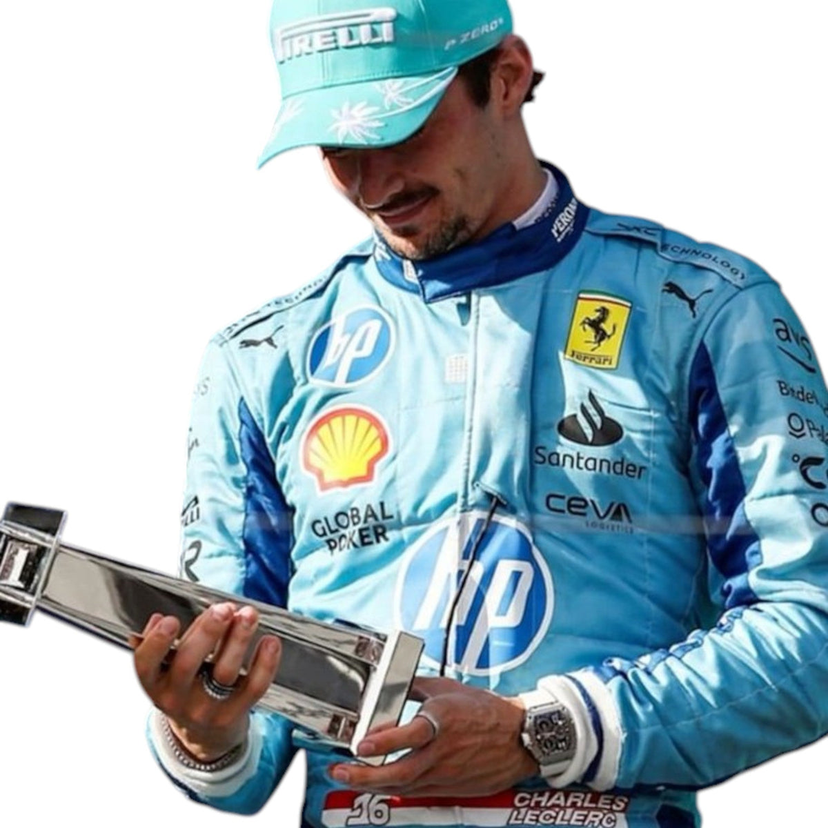 Charles Leclerc 2024 Ferrari Miami GP F1 Race Suit - Trending Racegears image 2