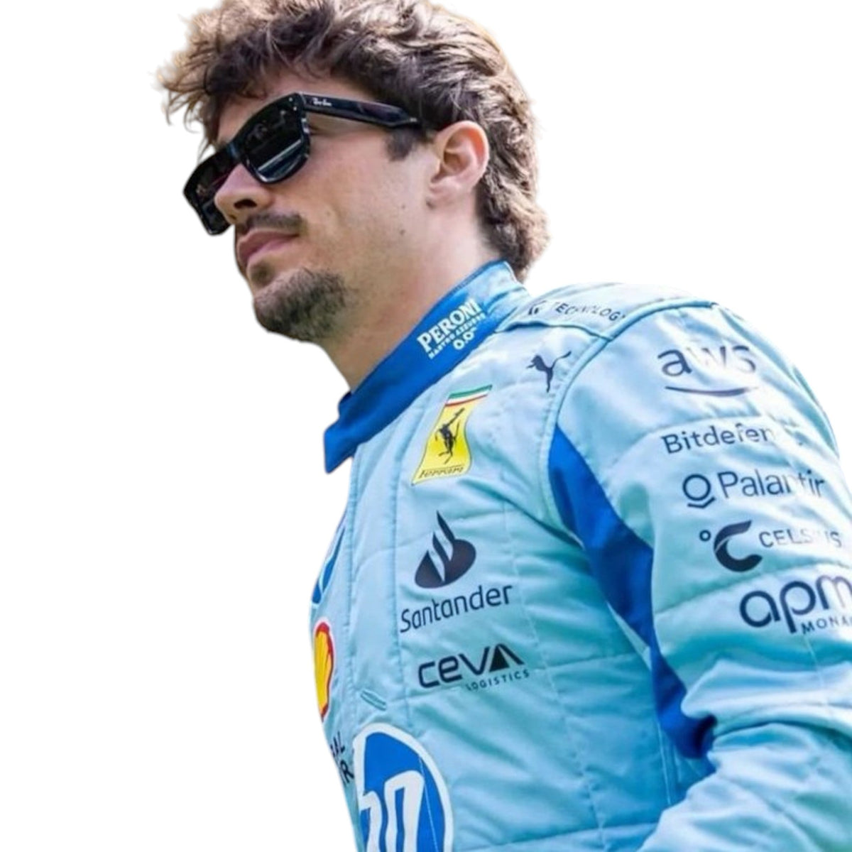 Charles Leclerc 2024 Ferrari Miami GP F1 Race Suit - Trending Racegears image 4