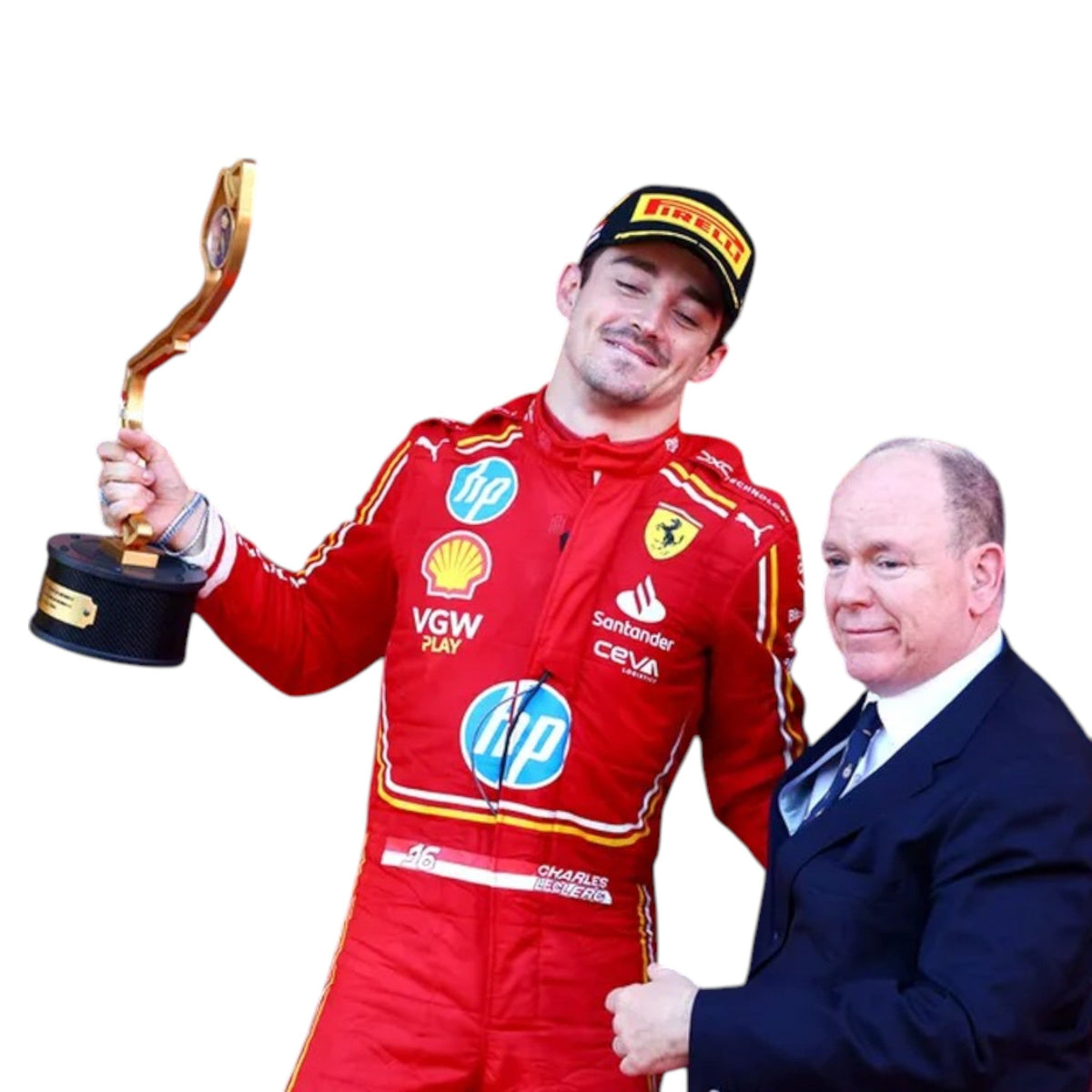 Charles Leclerc 2024 Ferrari Monaco GP F1 Race Suit - Trending Racegears image 3
