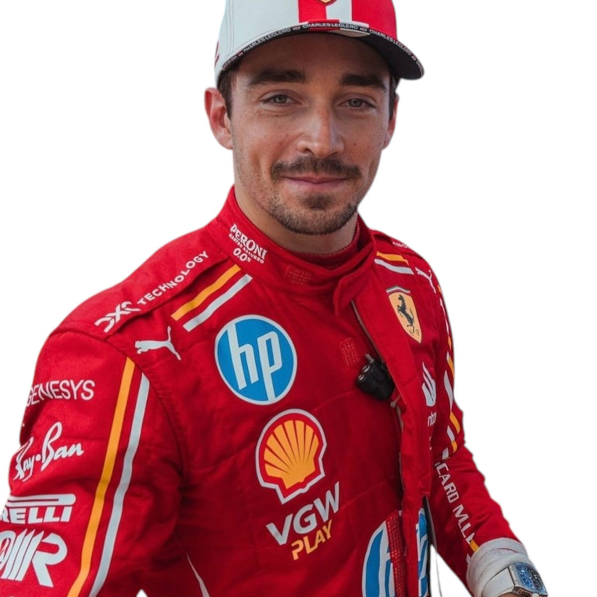 Charles Leclerc 2024 Ferrari Monaco GP F1 Race Suit - Trending Racegears image 6