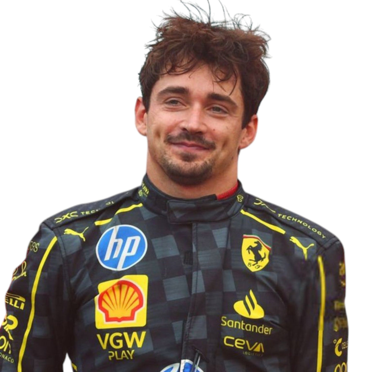 Charles Leclerc 2024 Ferrari Monza GP F1 Race Suit - Trending Racegears image 1