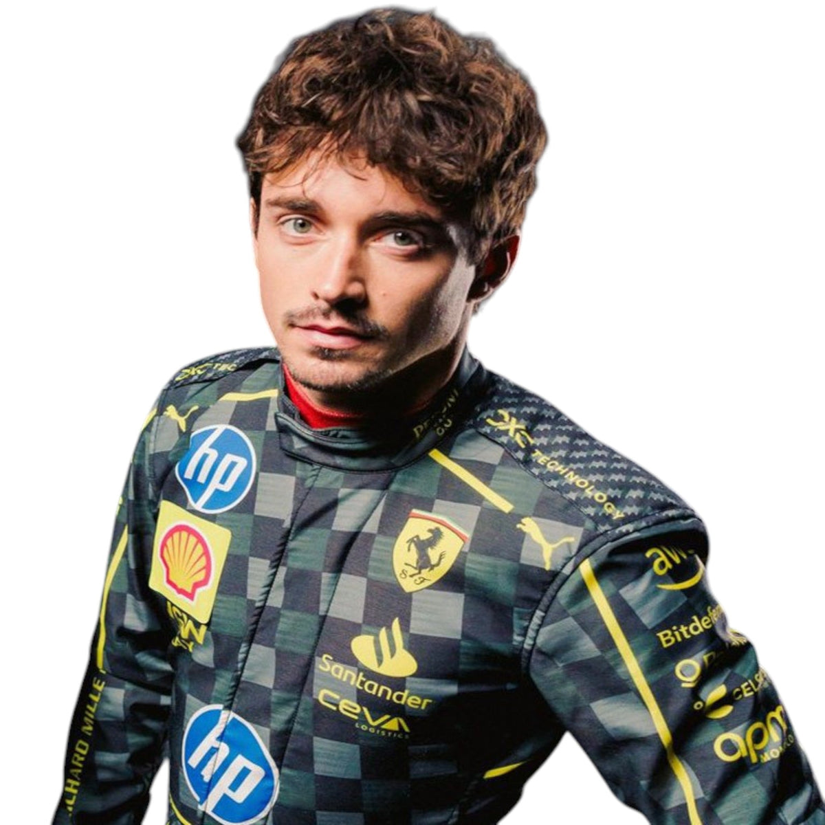 Charles Leclerc 2024 Ferrari Monza GP F1 Race Suit - Trending Racegears image 2