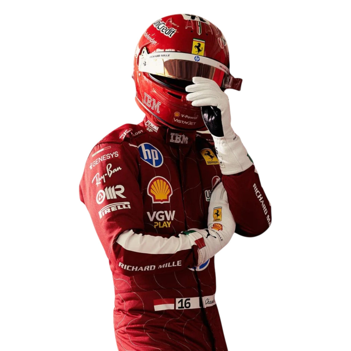 Charles Leclerc 2025 Ferrari Monza GP F1 Race Suit - Trending Racegears image 5