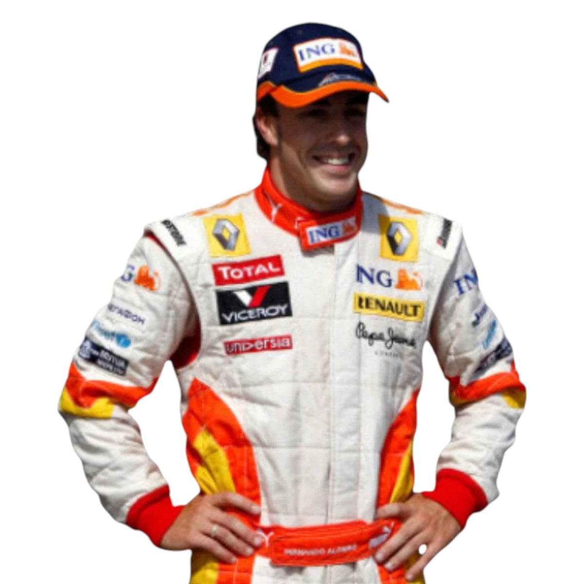 Fernando Alonso 2009 Renault F1 Race Suit - Trending Racegears image 1