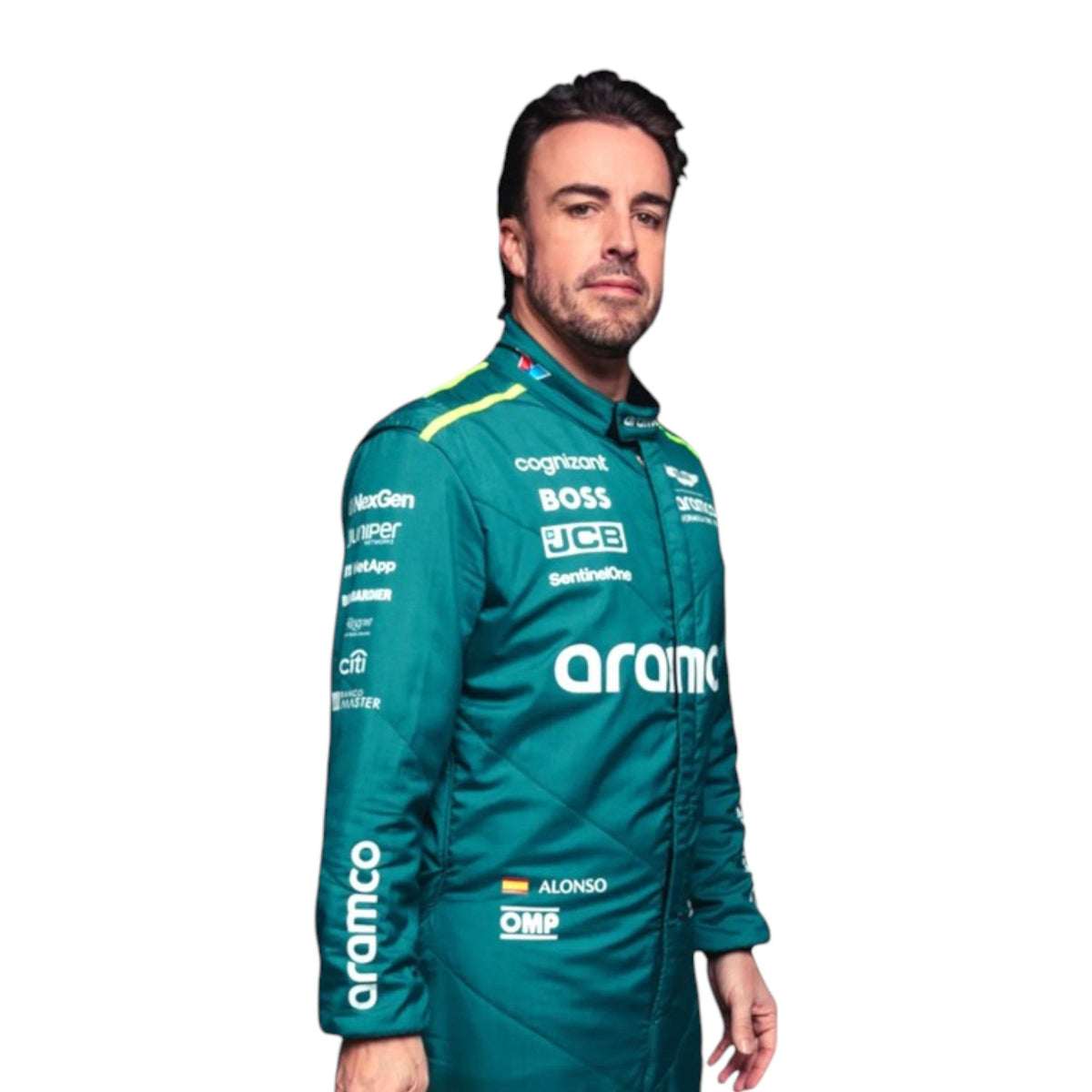 Fernando Alonso 2024 Aston Martin F1 Race Suit - Trending Racegears image 1