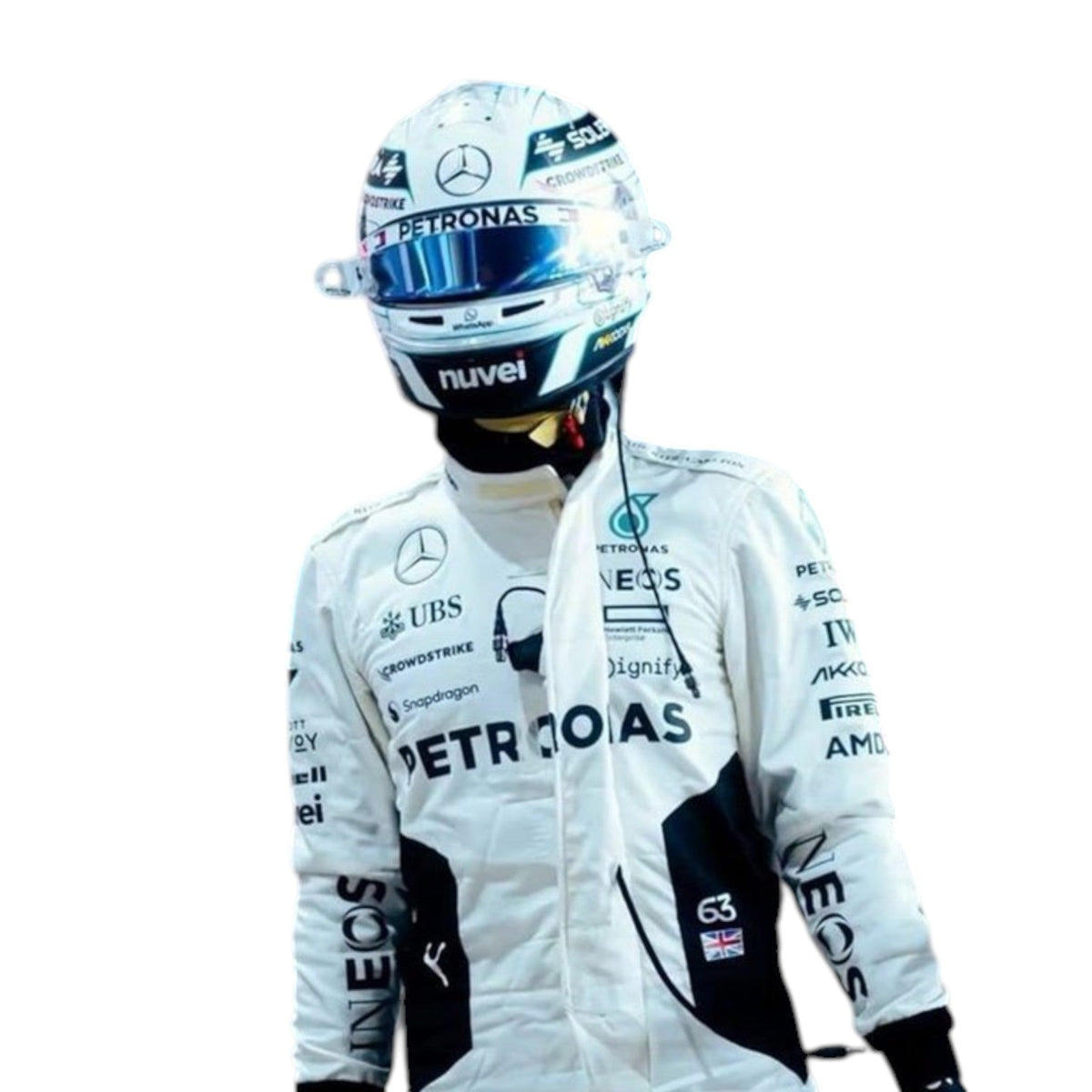 George Russel 2024 Mercedes-AMG Petronas Qatar GP F1 Race Suit - Trending Racegears image 5