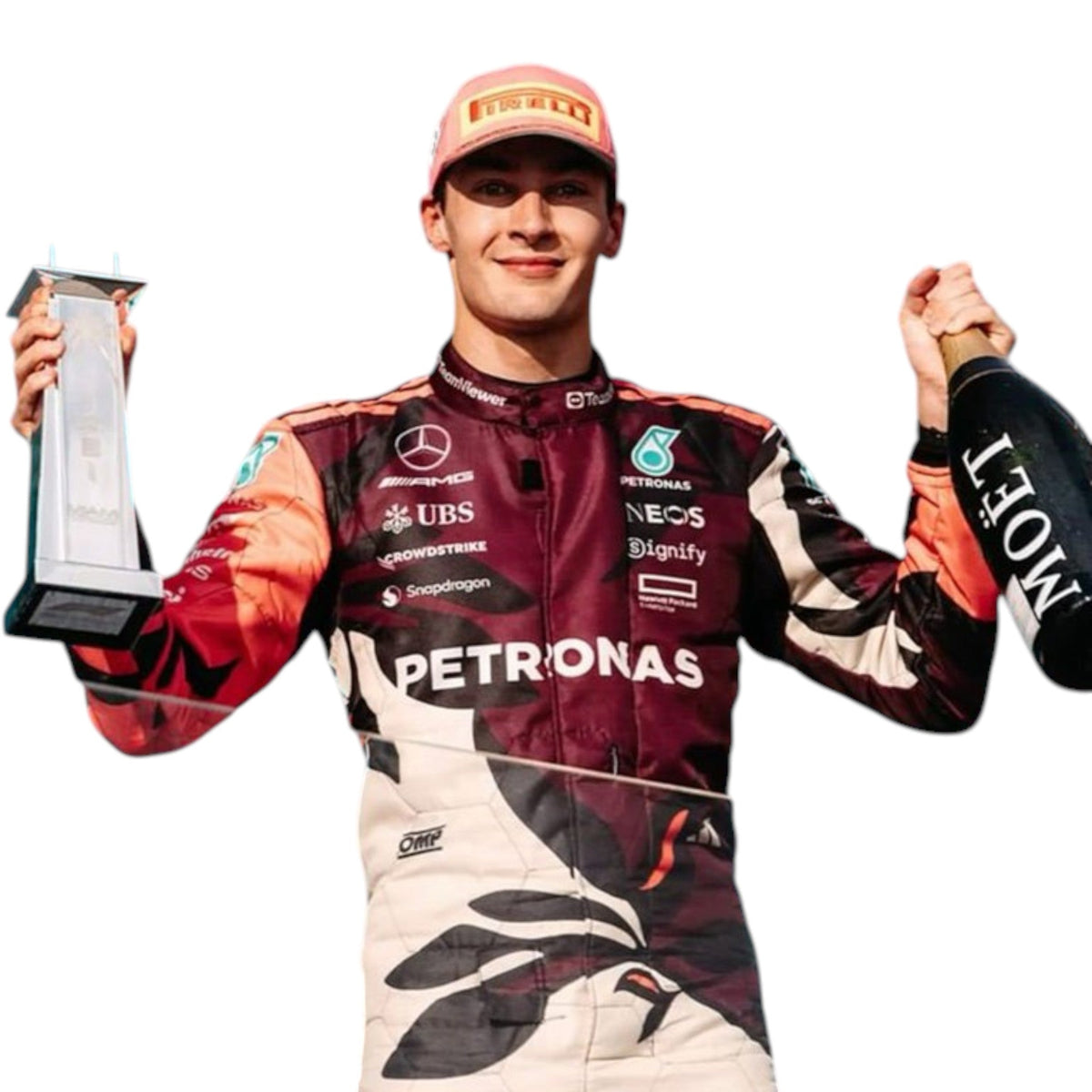 George Russel 2025 Mercedes AMG Petronas Miami GP F1 Race Suit - Trending Racegears image 3