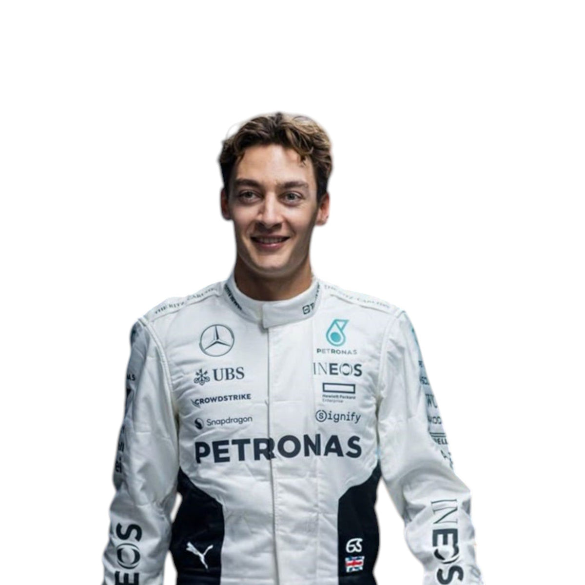 George Russel 2024 Mercedes-AMG Petronas Qatar GP F1 Race Suit - Trending Racegears image 1