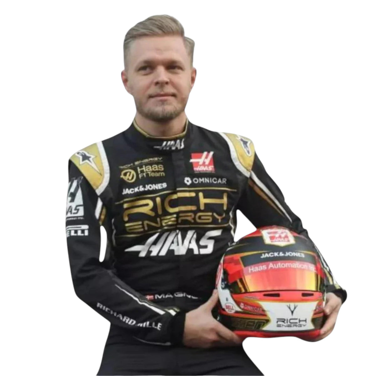 Kevin Magnussen 2019 Haas F1 Race Suit - Trending Racegears image 1