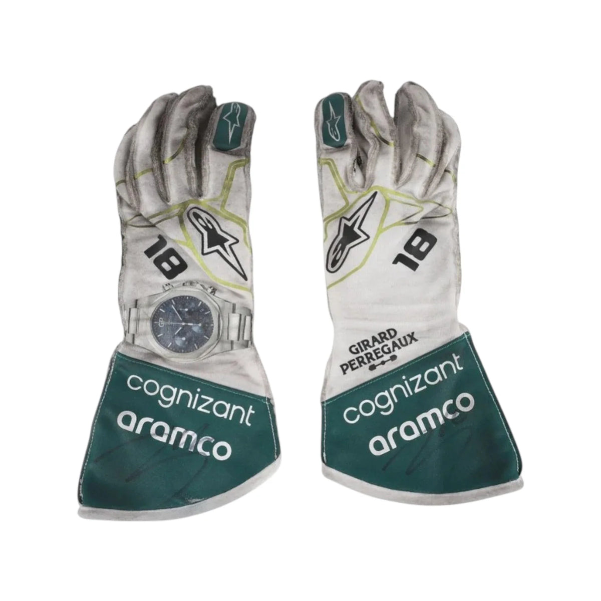 Lance Stroll 2022 Aston Martin Dutch GP F1 Racing Gloves - Trending Racegears image 1