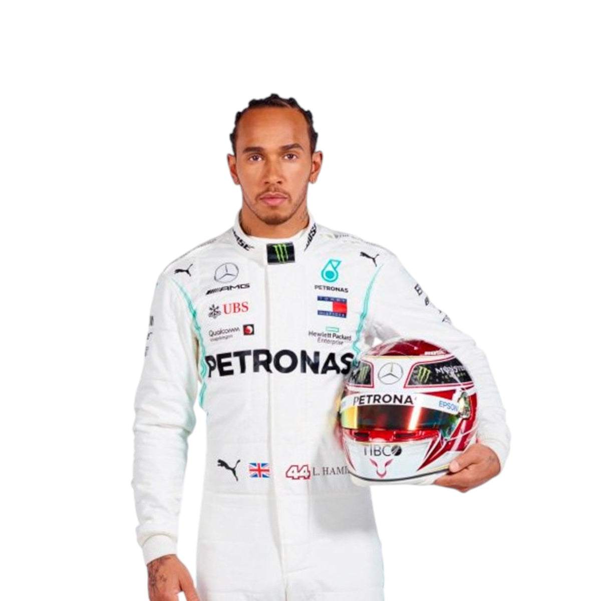 Lewis Hamilton 2019 Mercedes AMG Petronas F1 Race Suit - Trending Racegears image 1