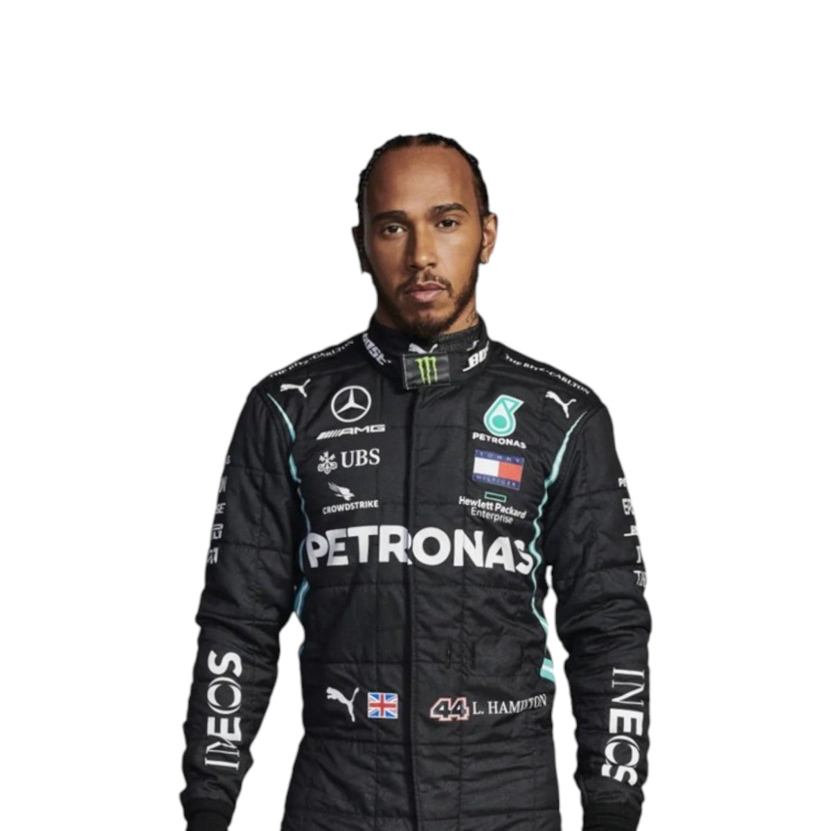 Lewis Hamilton 2021 Mercedes AMG Petronas F1 Race Suit - Trending Racegears image 1