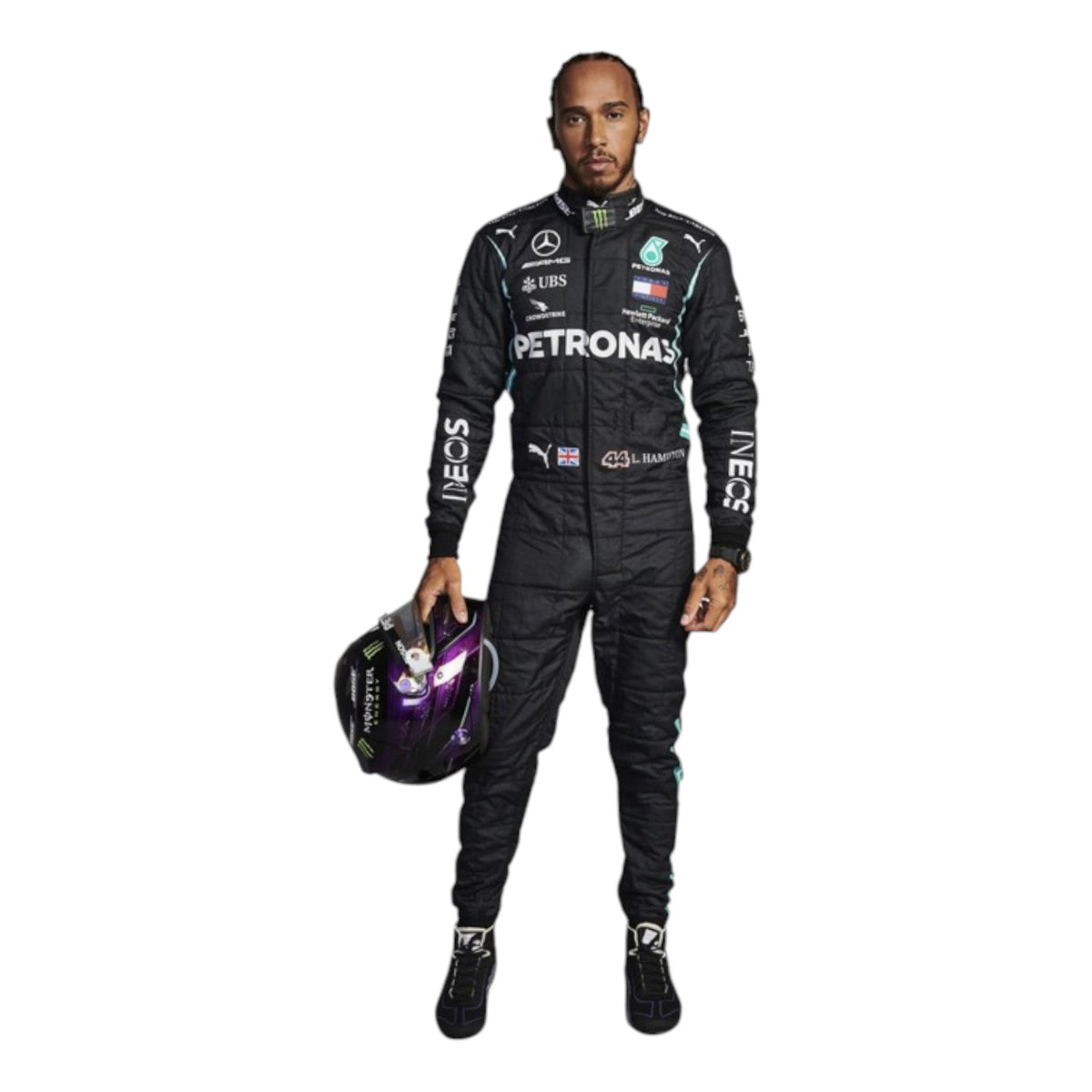 Lewis Hamilton 2021 Mercedes AMG Petronas F1 Race Suit - Trending Racegears image 2