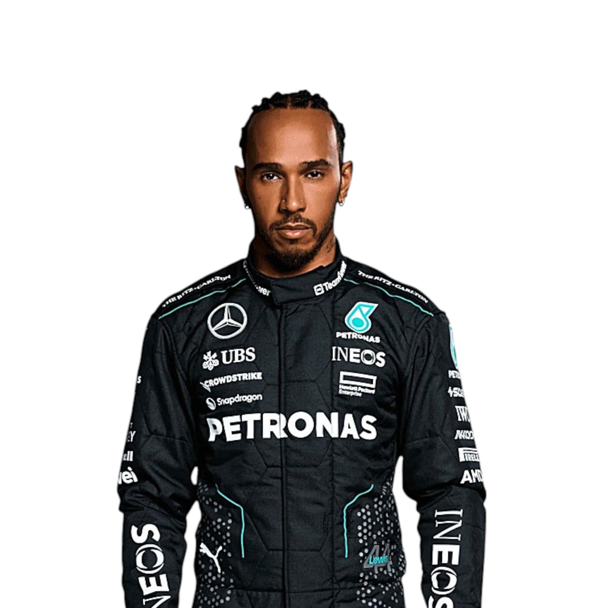Lewis Hamilton 2024 Mercedes AMG Petronas F1 Race Suit - Trending Racegears image 2