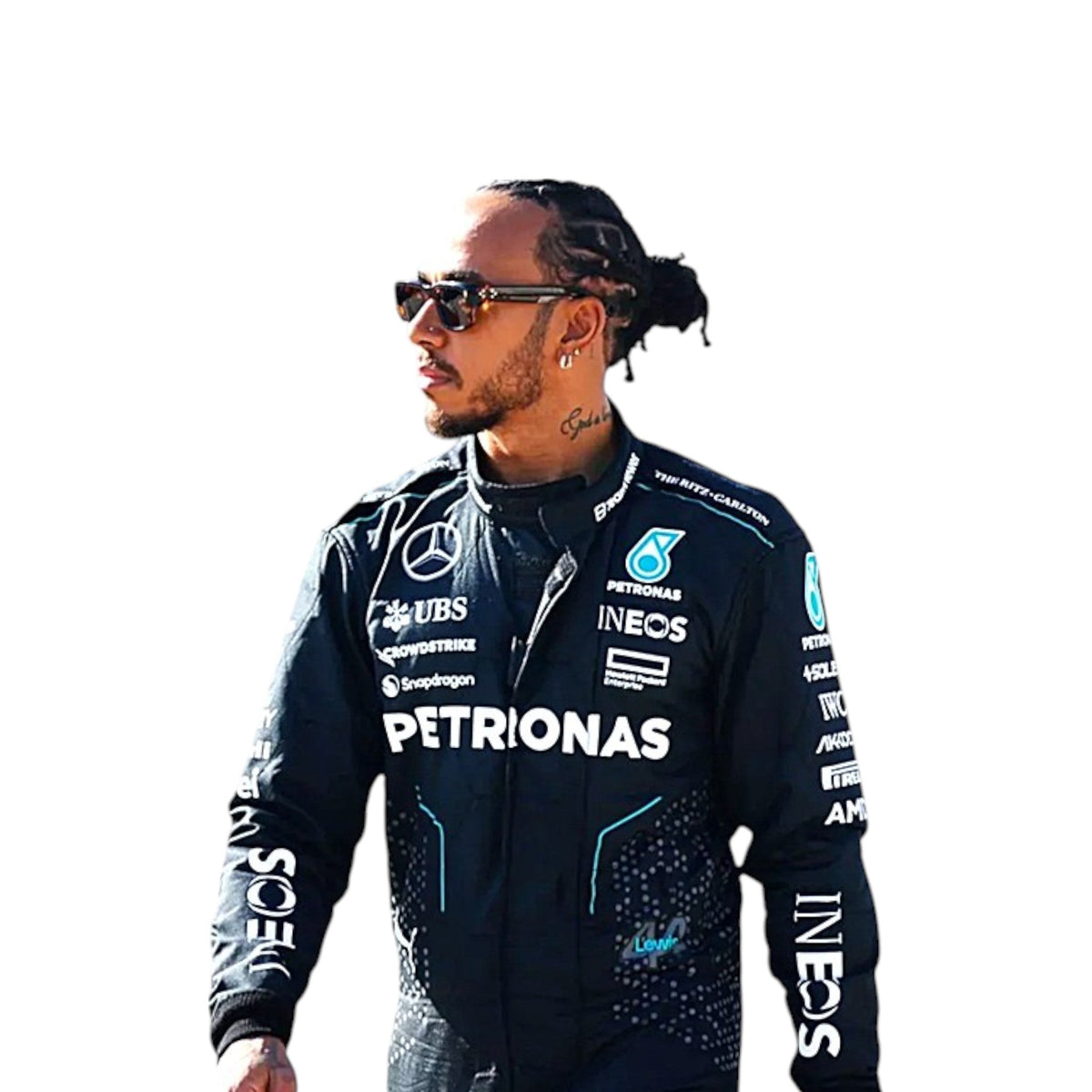Lewis Hamilton 2024 Mercedes AMG Petronas F1 Race Suit - Trending Racegears image 3