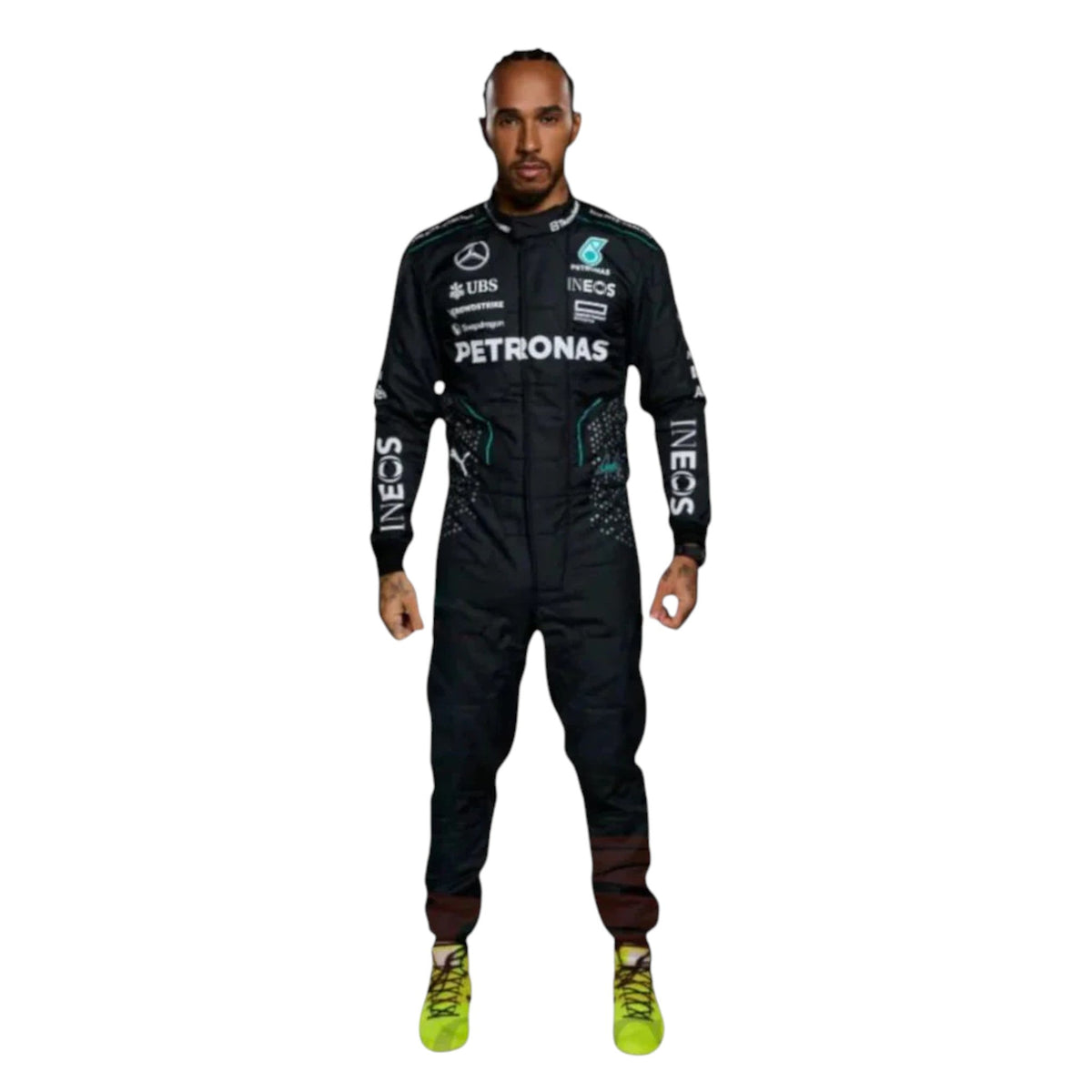 Lewis Hamilton 2024 Mercedes AMG Petronas F1 Race Suit - Trending Racegears image 1