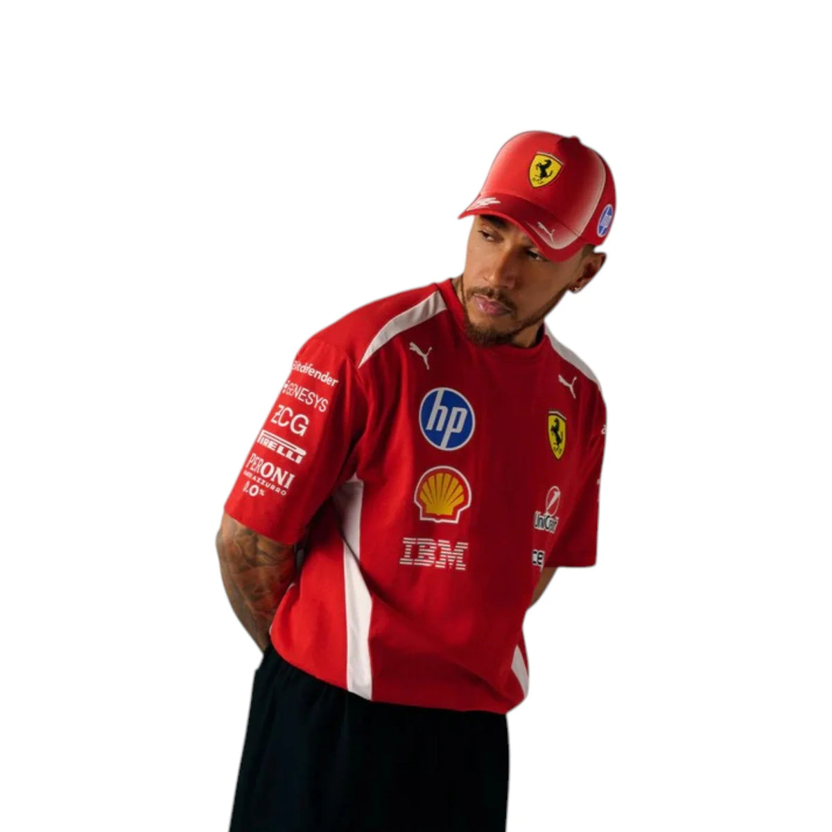 Lewis Hamilton 2025 Ferrari F1 Racing T-Shirt - Trending Racegears image 3