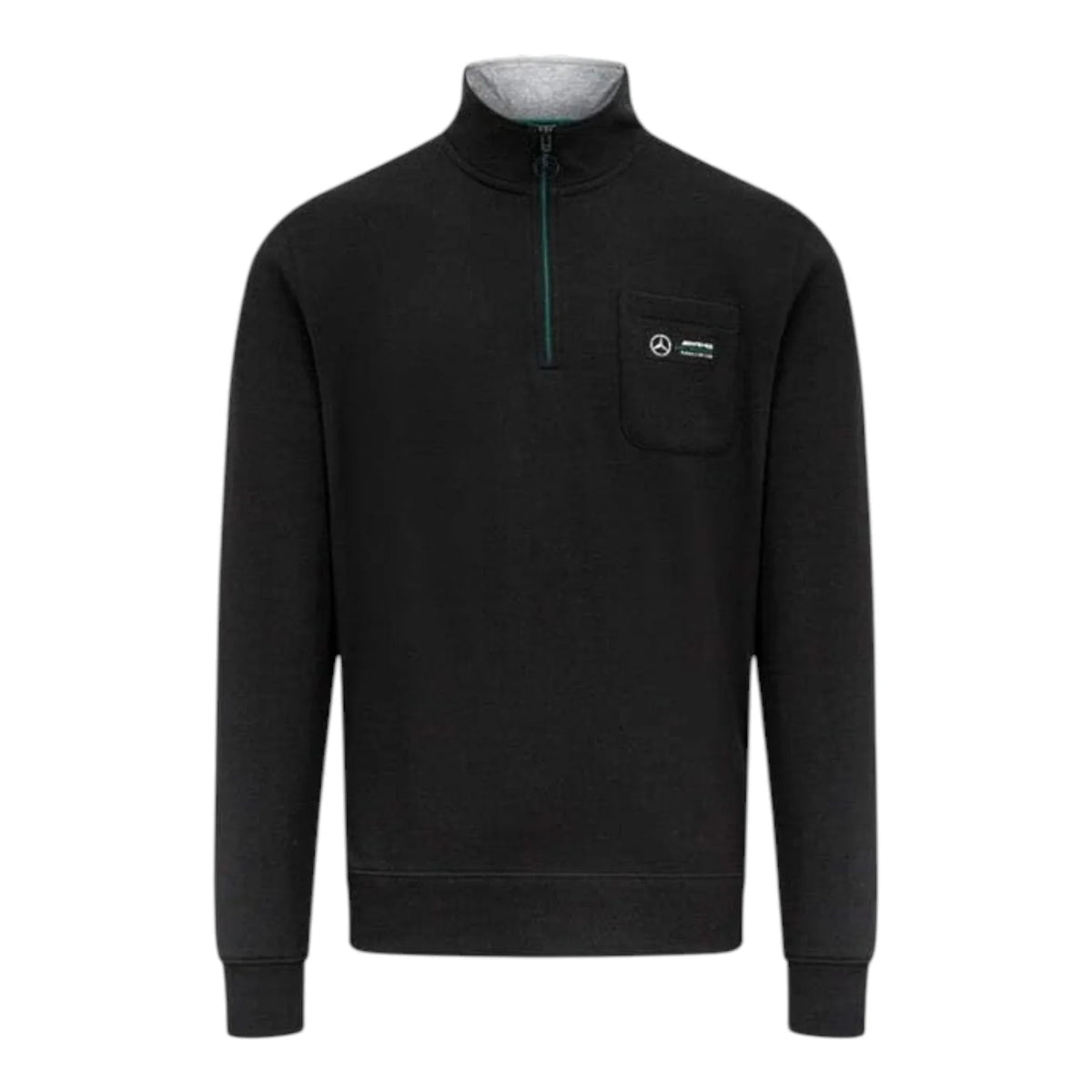 Mercedes-AMG Petronas Quarter Zip Pocket F1 Sweatshirt - Trending Racegears image 1