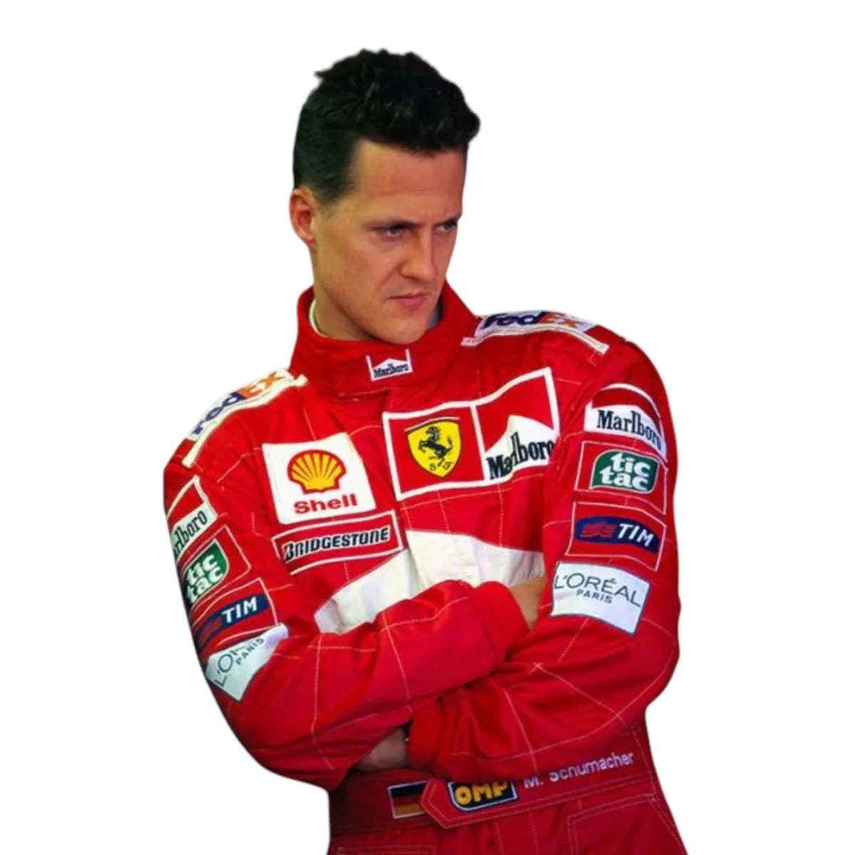 Michael Schumacher 2001 Ferrari Belgian GP F1 Racing Suit - Trending Racegears image 3