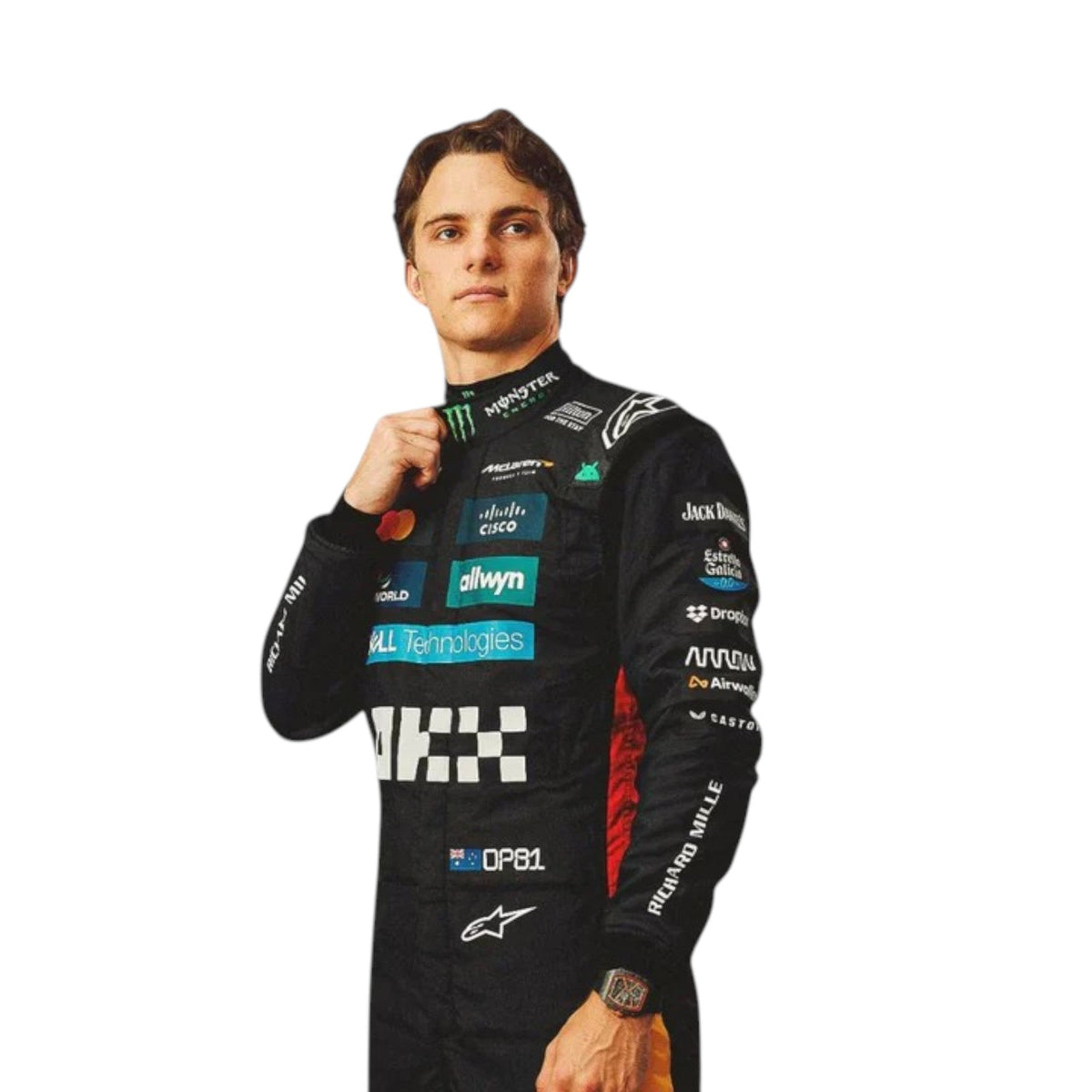 Oscar Piastri 2025 Mclaren Silverstone British F1 Race Suit - Trending Racegears image 2