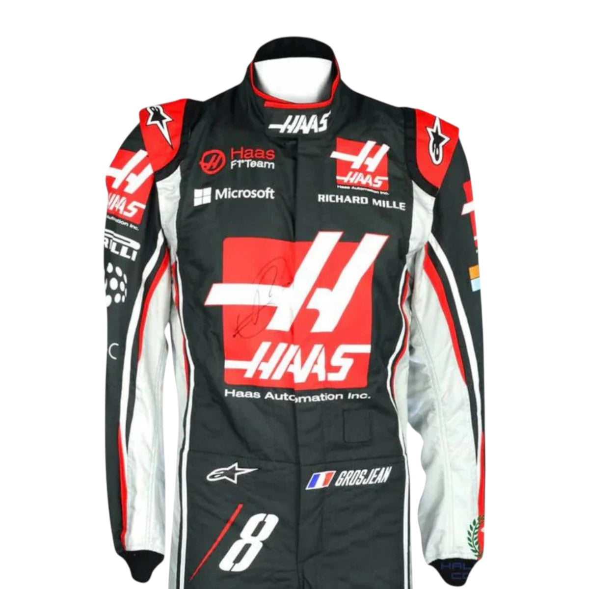 Romain Grosjean 2017 Haas F1 Race Suit - Trending Racegears image 2