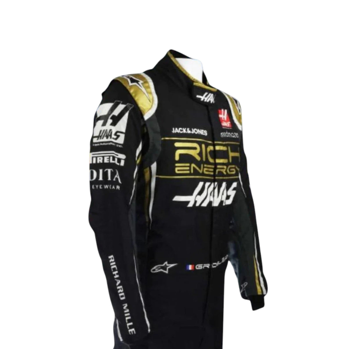 Romain Grosjean 2019 Haas F1 Race Suit - Trending Racegears image 4