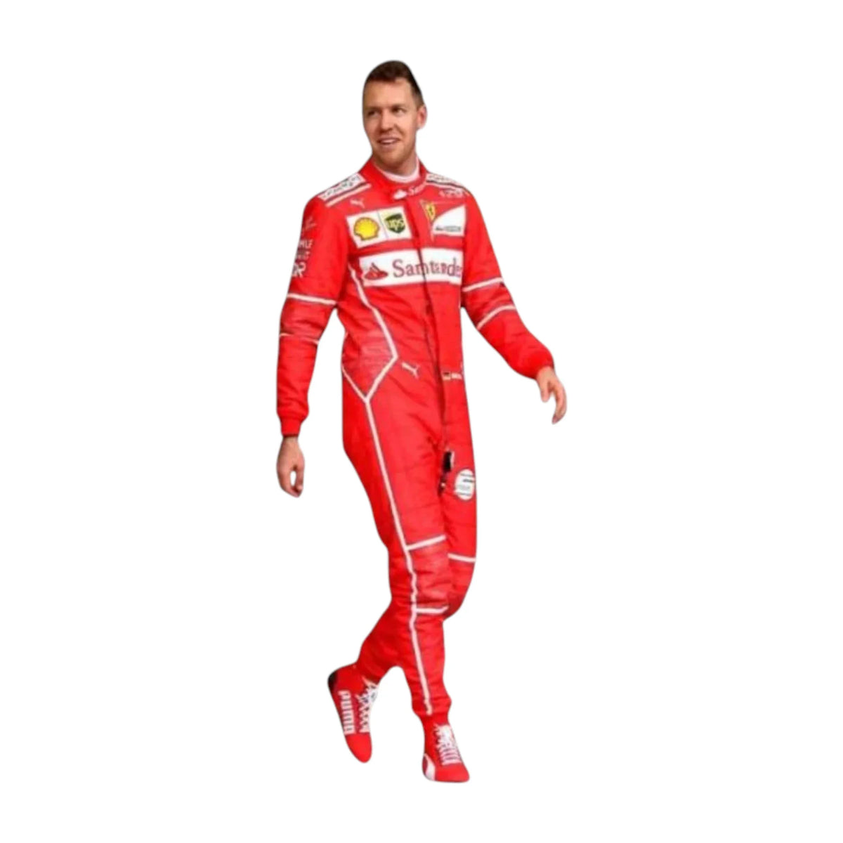 Sebastian Vettel 2017 Ferrari F1 Racing Suit - Trending Racegears image 1