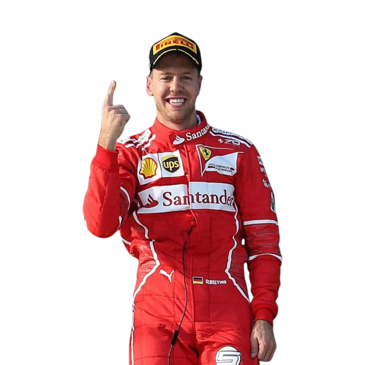 Sebastian Vettel 2017 Ferrari F1 Racing Suit - Trending Racegears image 3