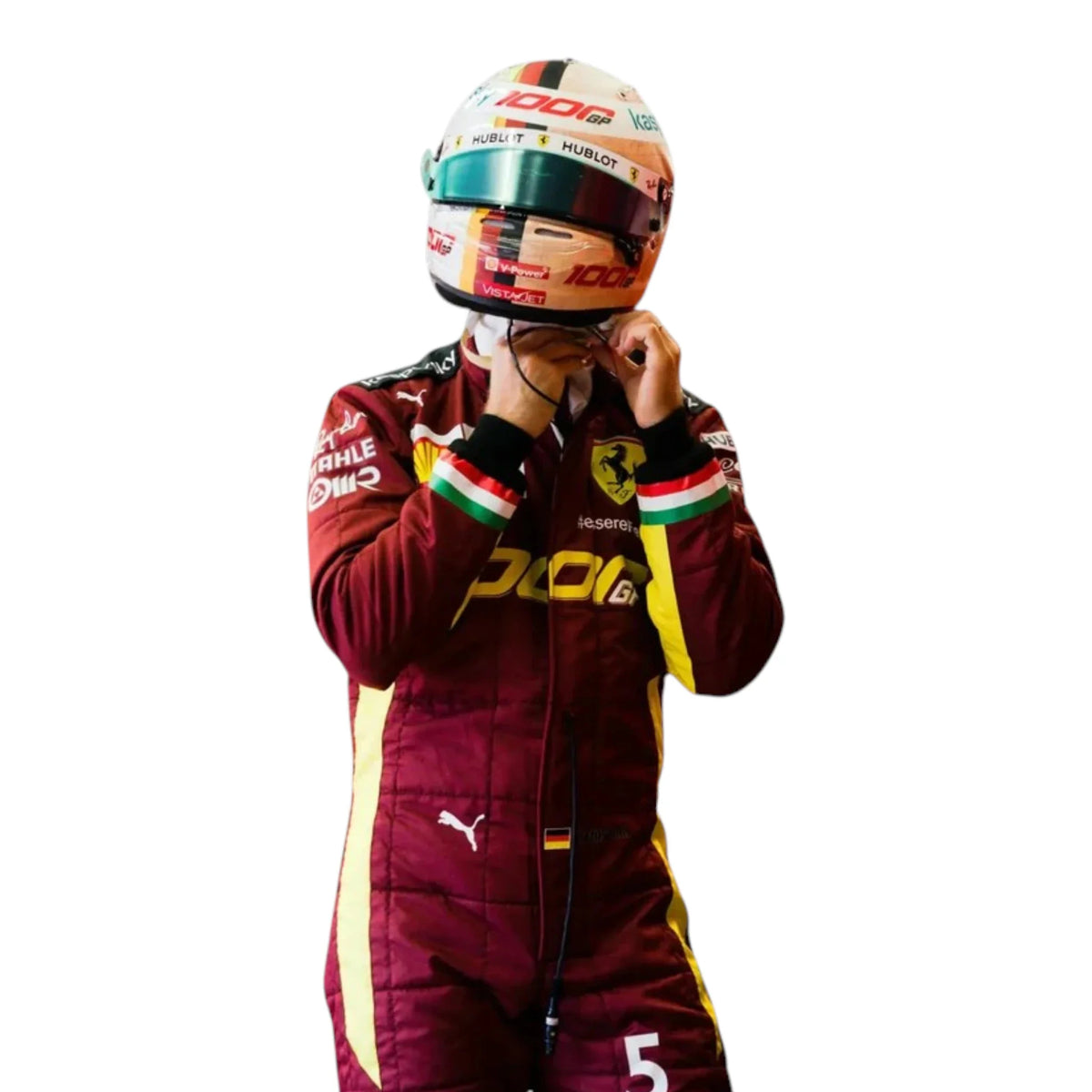 Sebastian Vettel 2020 Ferrari 1000 GP F1 Racing Suit - Trending Racegears image 3