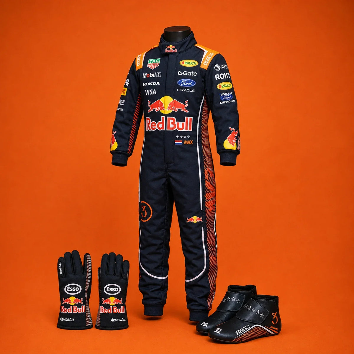 Max Verstappen 2026 Zandvoort kids suit gloves and shoes bundle by Trending Racegear