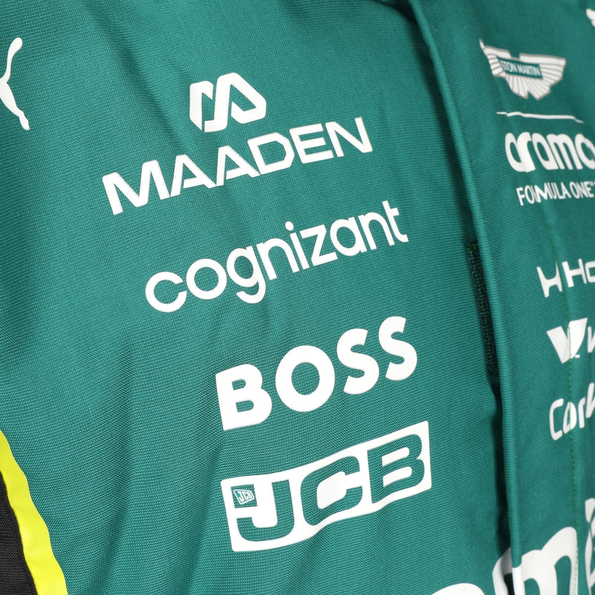 Maaden, Cognizant and BOSS chest logos on Fernando Alonso’s 2026 F1 race suit – Trending Racegear.