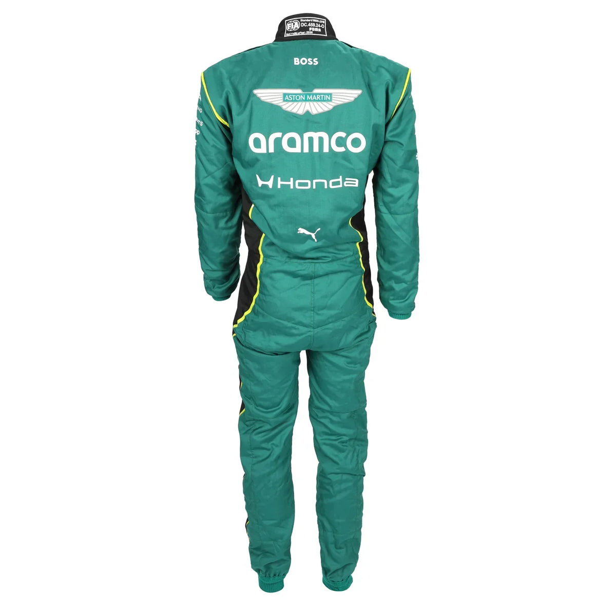  Back view of Jak Crawford’s 2026 Aston Martin Aramco F1 race suit – Trending Racegear.