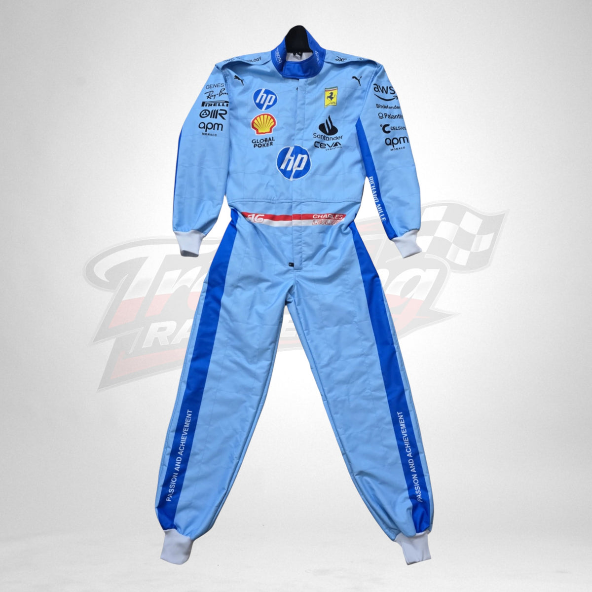 Ferrari inspired Charles Leclerc Formula 1 race suit
